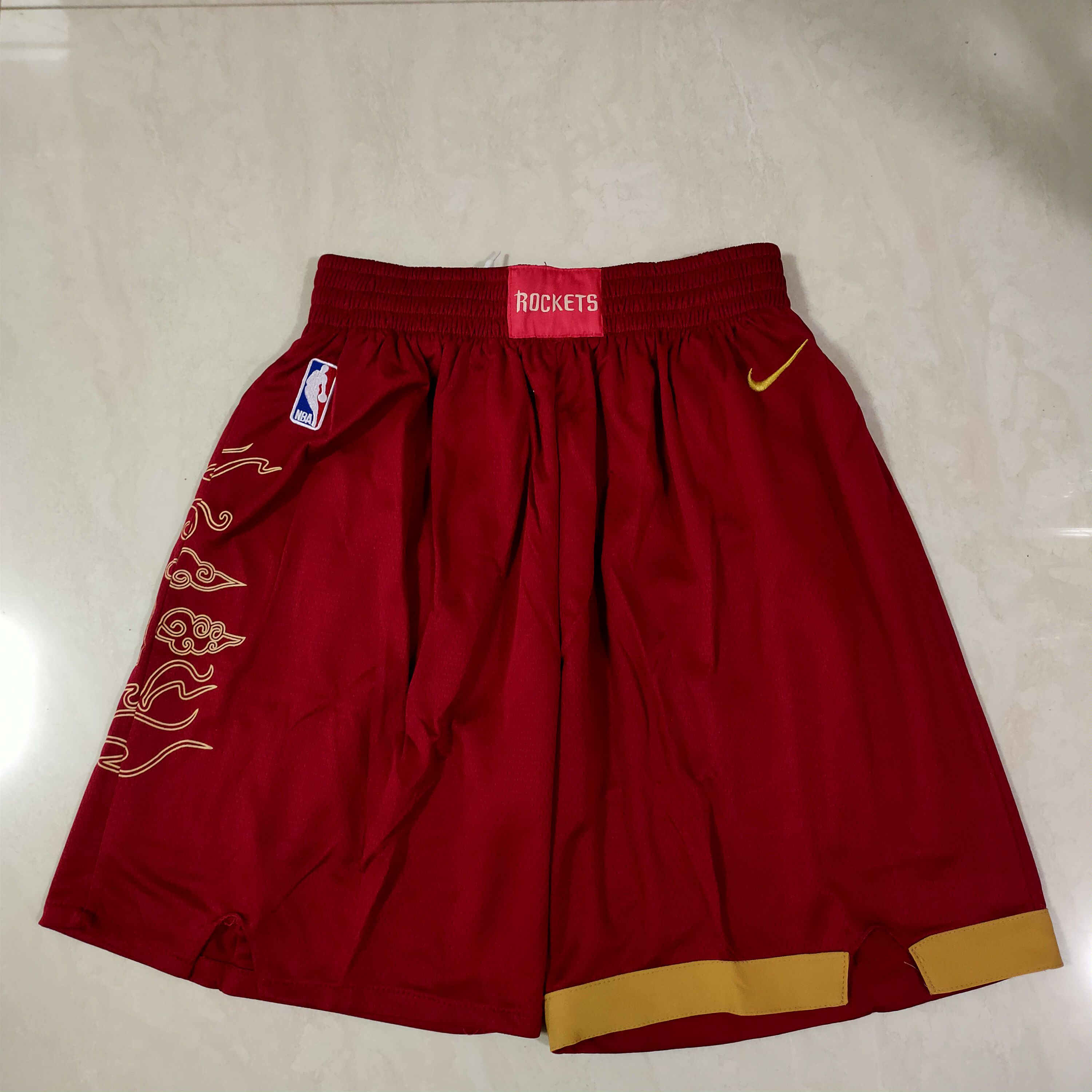 Men NBA Houston Rockets Red Shorts 0416->houston rockets->NBA Jersey